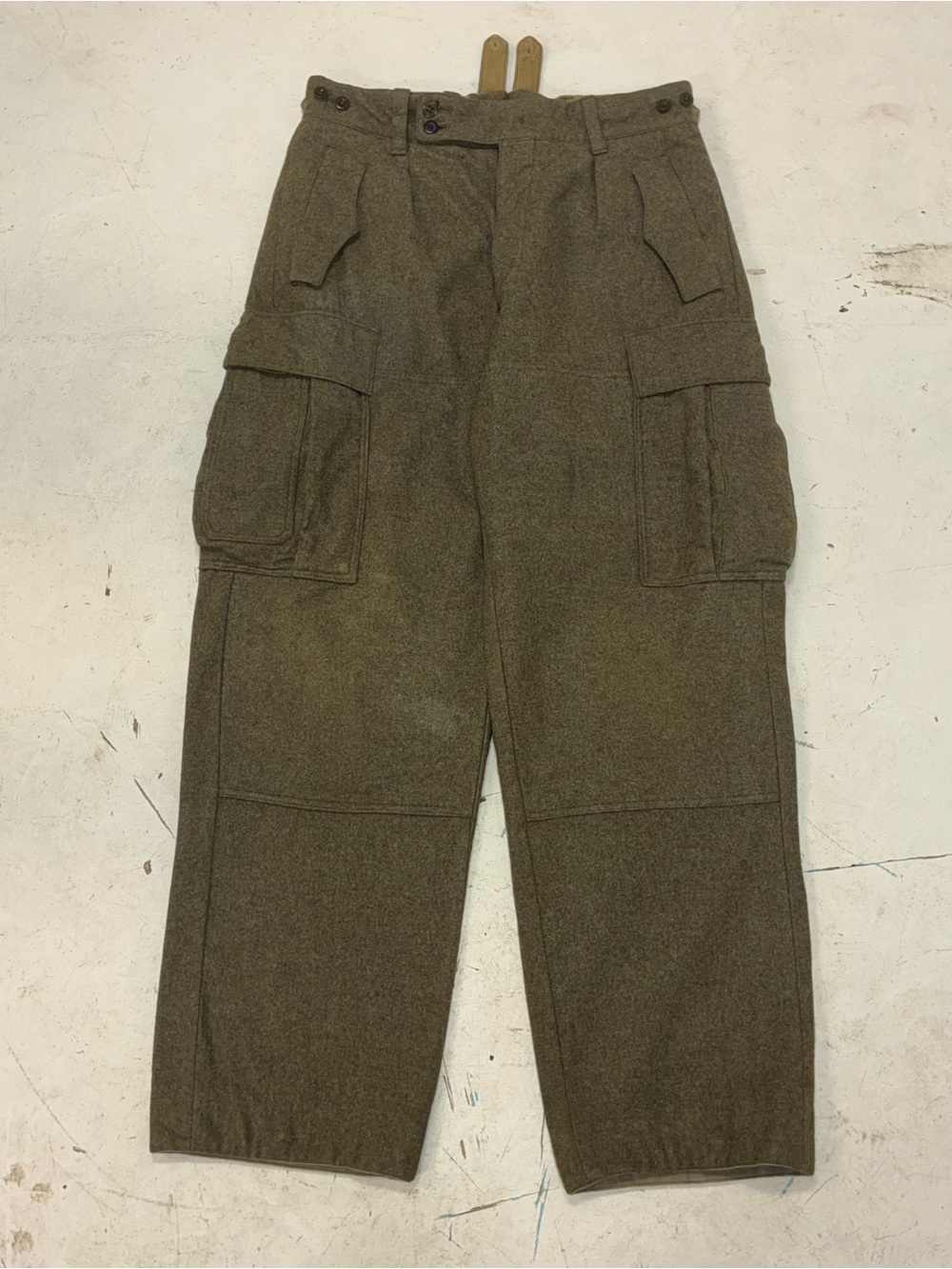Vintage German Military Wool Cargo Pants Mollenkamp & Goeke 32x31